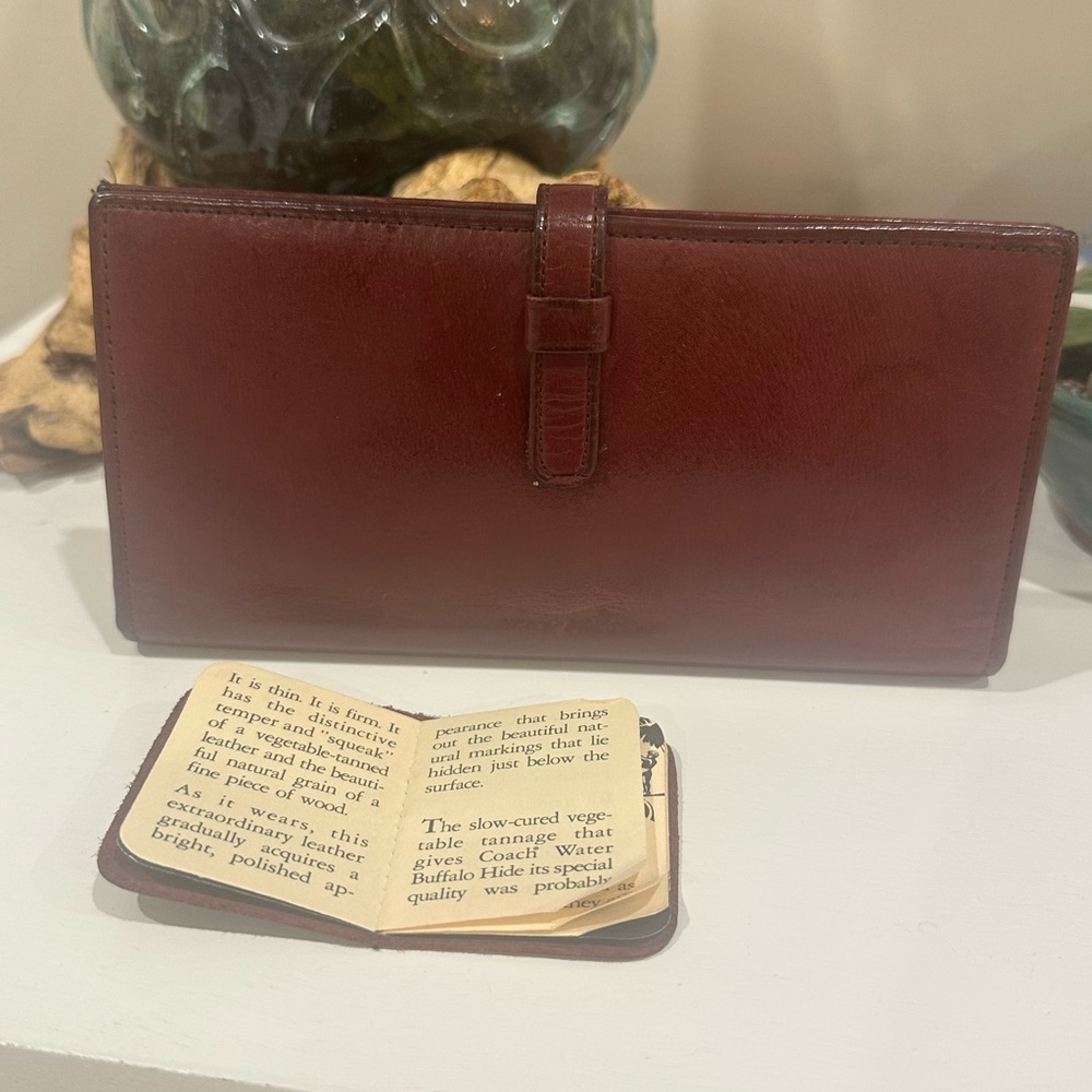 Coach Water Buffalo Vintage Wallet and Rare Booklet
